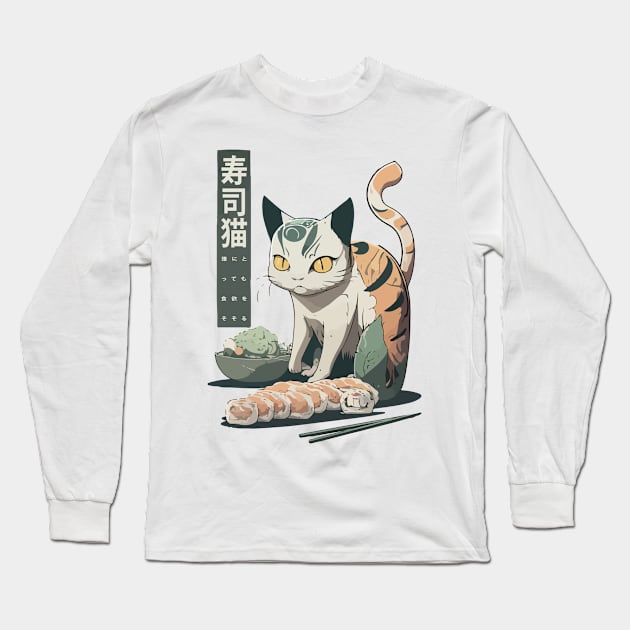 Sushi Cat Long Sleeve T-Shirt by DragonDream